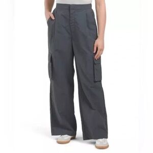 Wilo the Label | Anthropologie Nylon Grey Women’s Parachute Wide Leg Cargo Pants